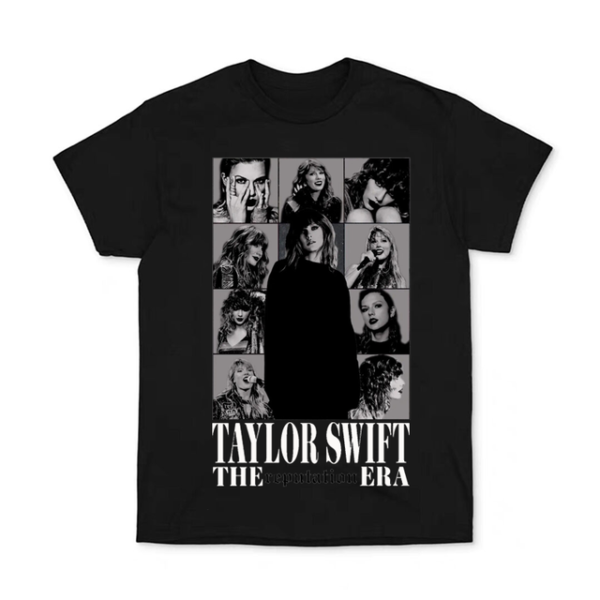 Taylor Concert Printed Cotton Black T-shirt